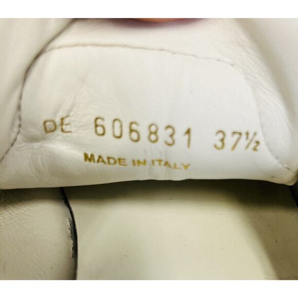 SAINT LAURENT White Leather ANDY Logo Low Top Lace Up Sneakers 37.5. US 7.5 - Picture 11 of 12